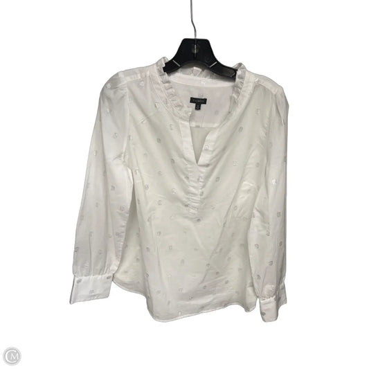 Top Long Sleeve By Talbots In White, Size: M