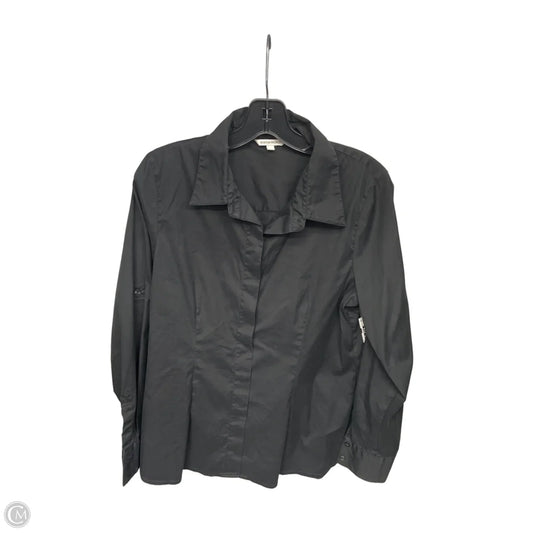 Top Long Sleeve By Boston Proper In Black, Size: 16