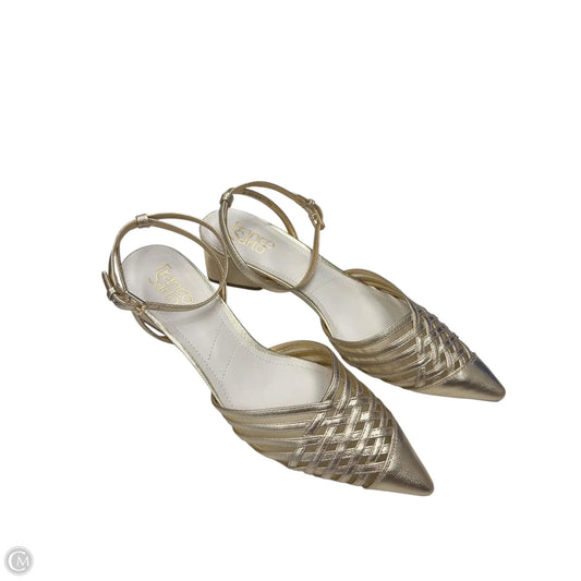 Shoes Heels Block By Franco Sarto In Gold, Size: 9