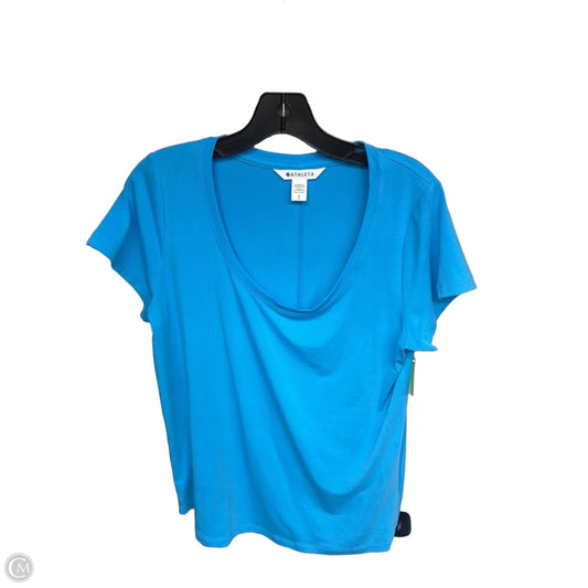 Athletic Top Short Sleeve By Athleta In Blue, Size: S