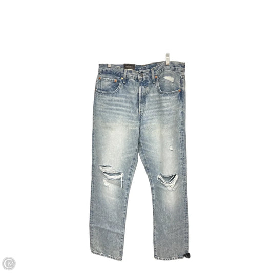 Jeans Straight By Levis In Blue Denim, Size: 10