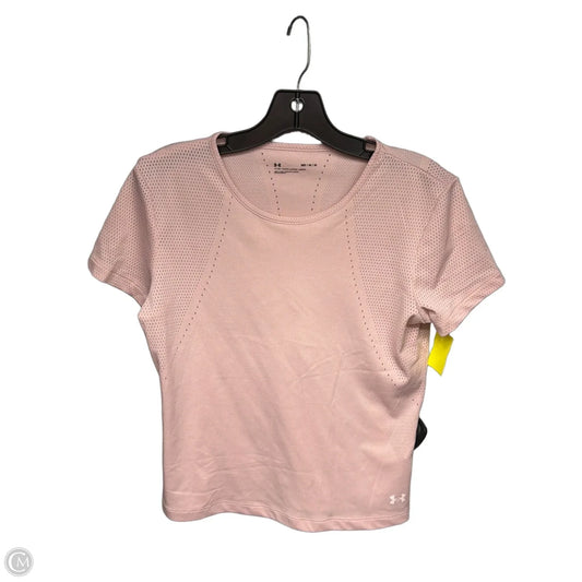 Athletic Top Short Sleeve By Under Armour In Pink, Size: M