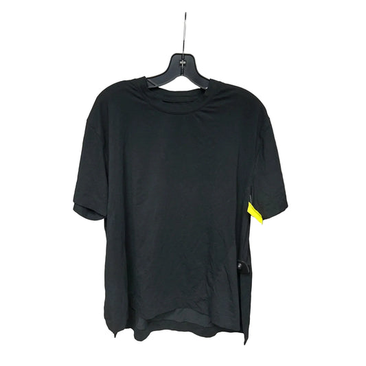 Athletic Top Short Sleeve By Ypb In Black, Size: L