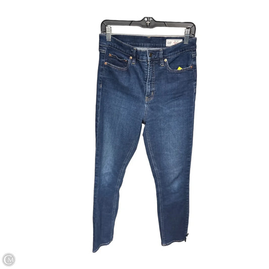 Jeans Straight By Gap In Blue Denim, Size: 8l