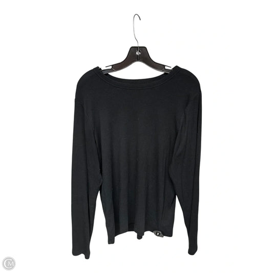 Top Long Sleeve Basic By Gap In Black, Size: Xl