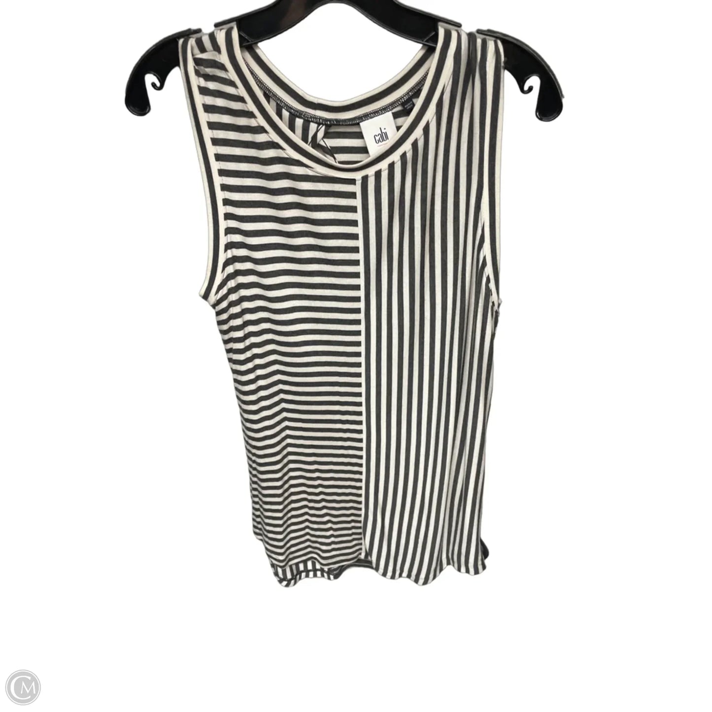 Top Sleeveless By Cabi In Striped Pattern, Size: S