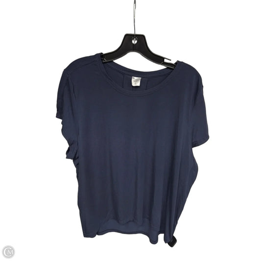 Athletic Top Short Sleeve By Athleta In Navy, Size: Xl