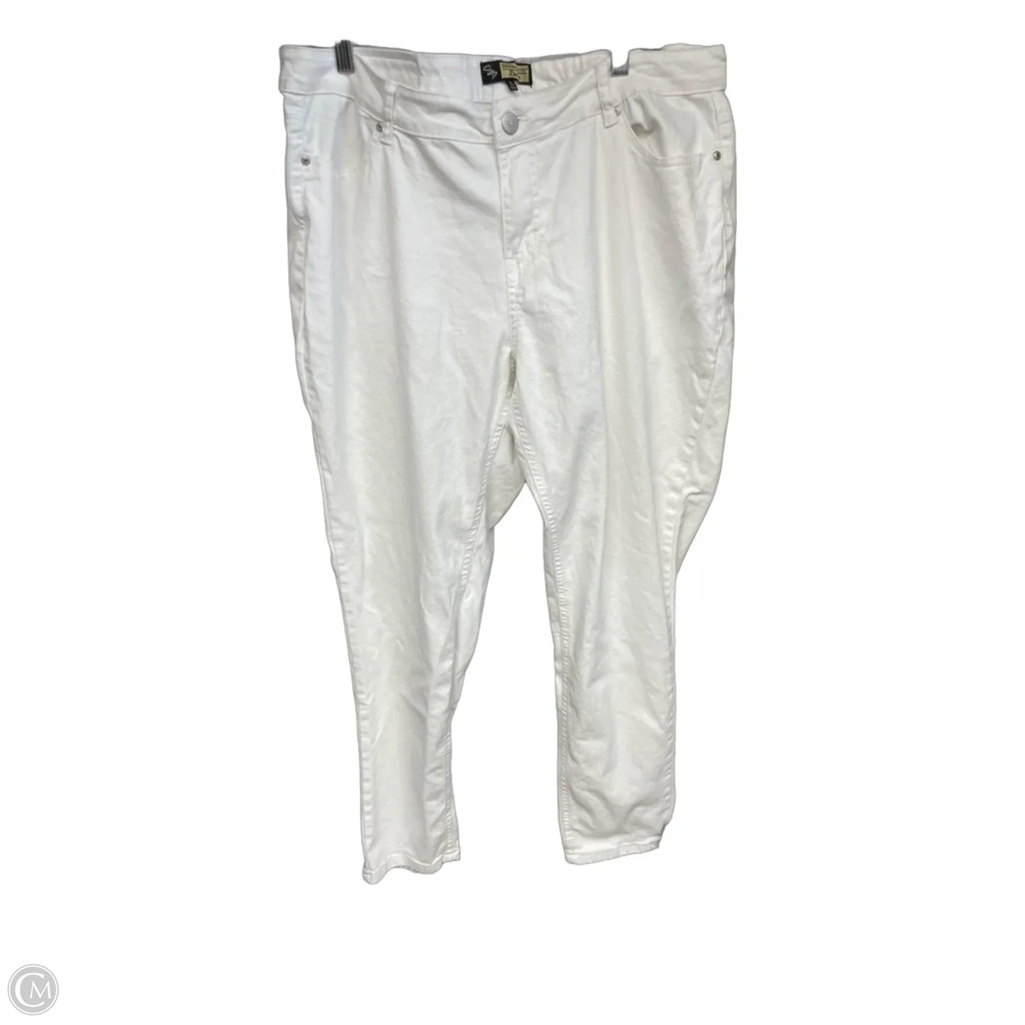 Jeans Straight By Suzanne Betro In White, Size: 20