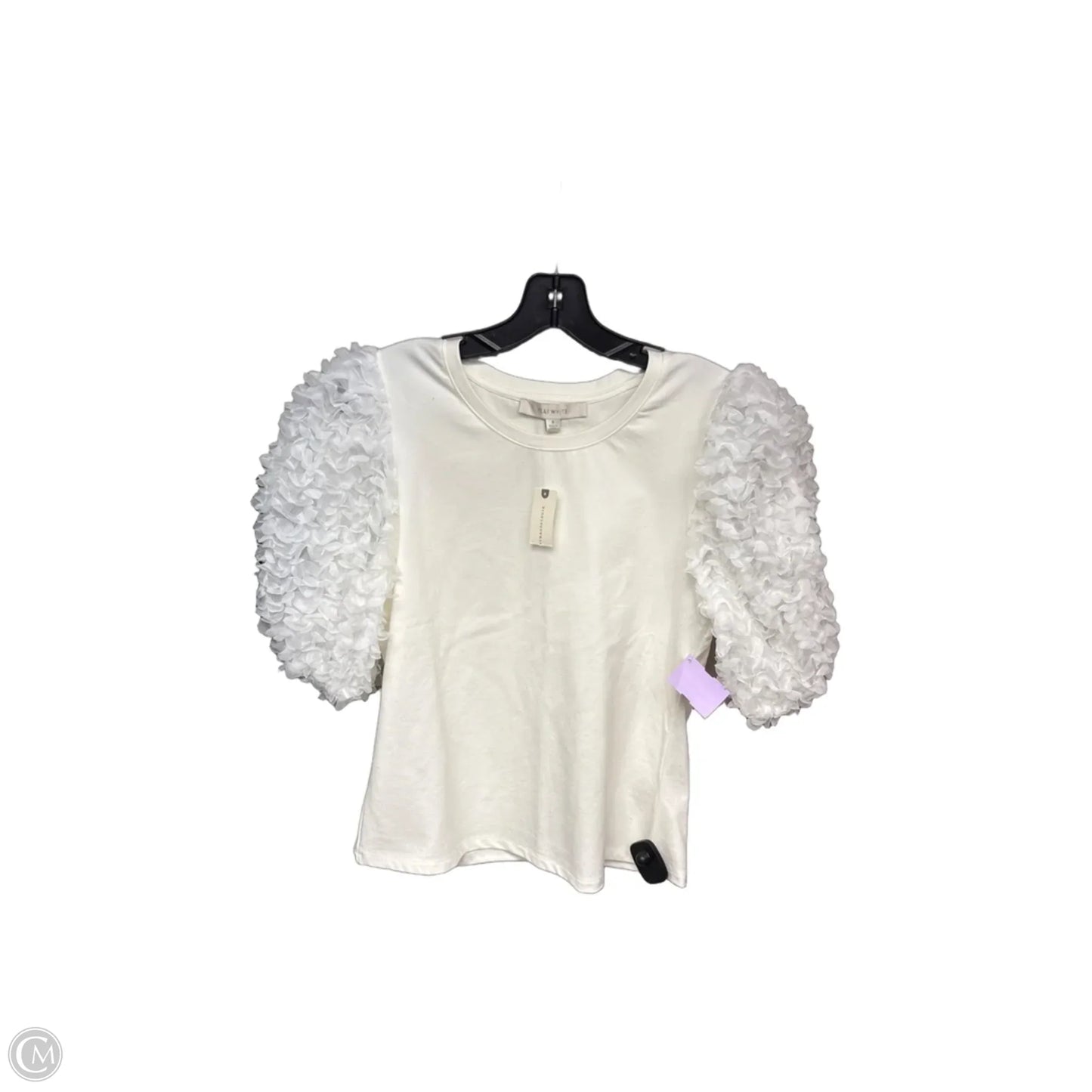 Top Short Sleeve By Flat White In White, Size: S