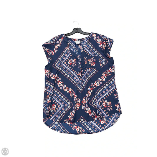 Top Sleeveless By Liz Claiborne In Floral Print, Size: L