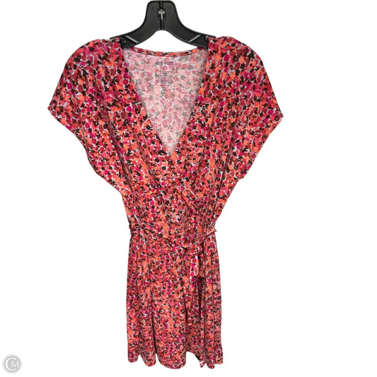 Dress Casual Short By Nine West In Orange & Pink, Size: L