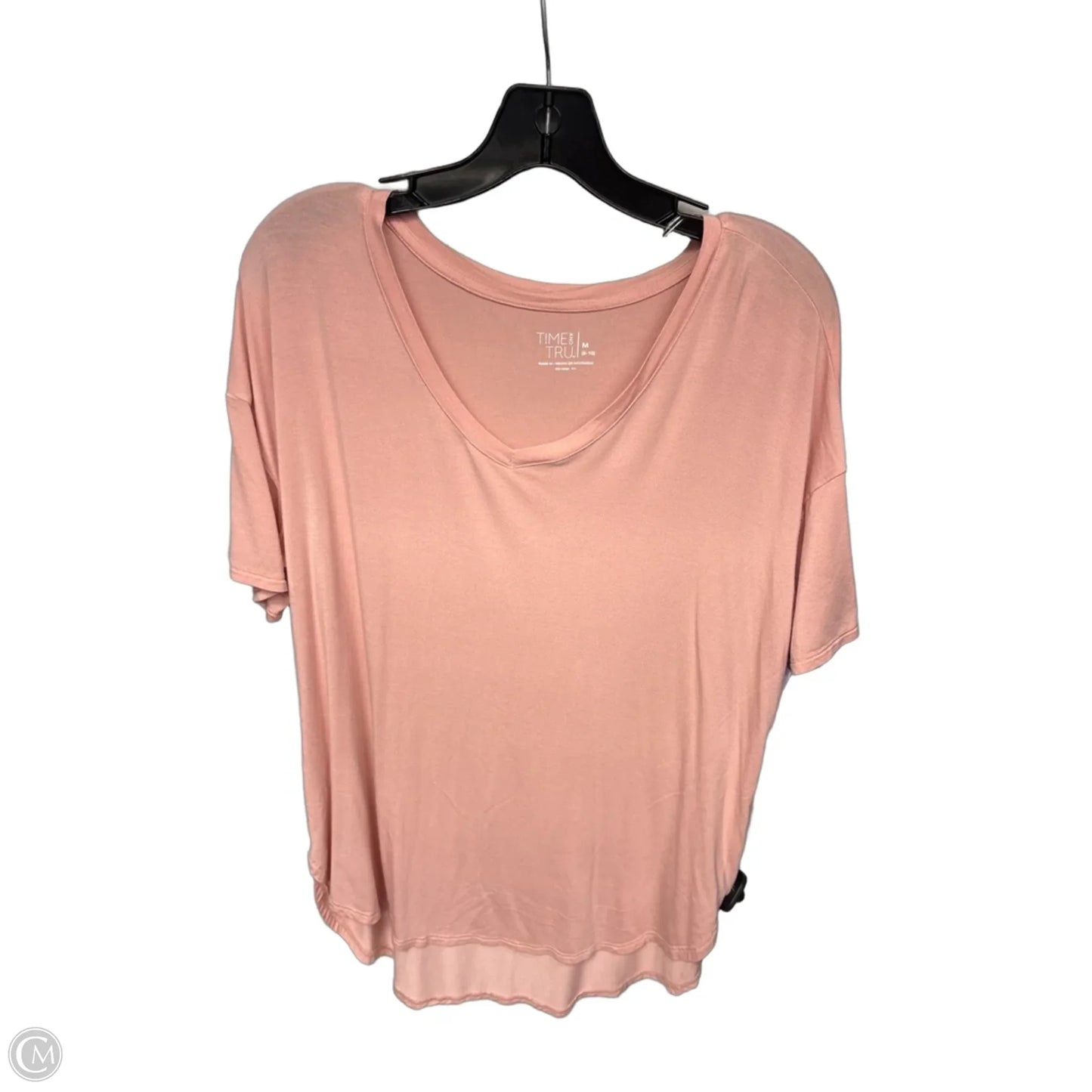 Top Short Sleeve By Time And Tru In Pink, Size: M