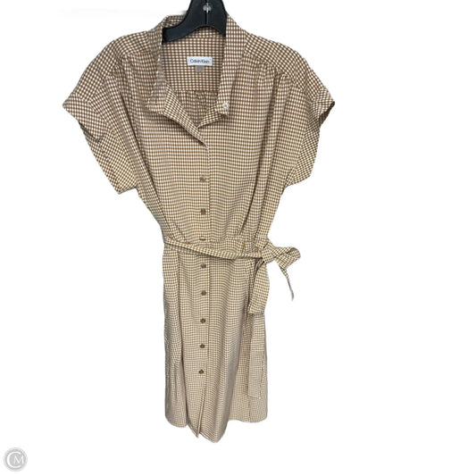 Dress Casual Maxi By Calvin Klein In Brown, Size: 12