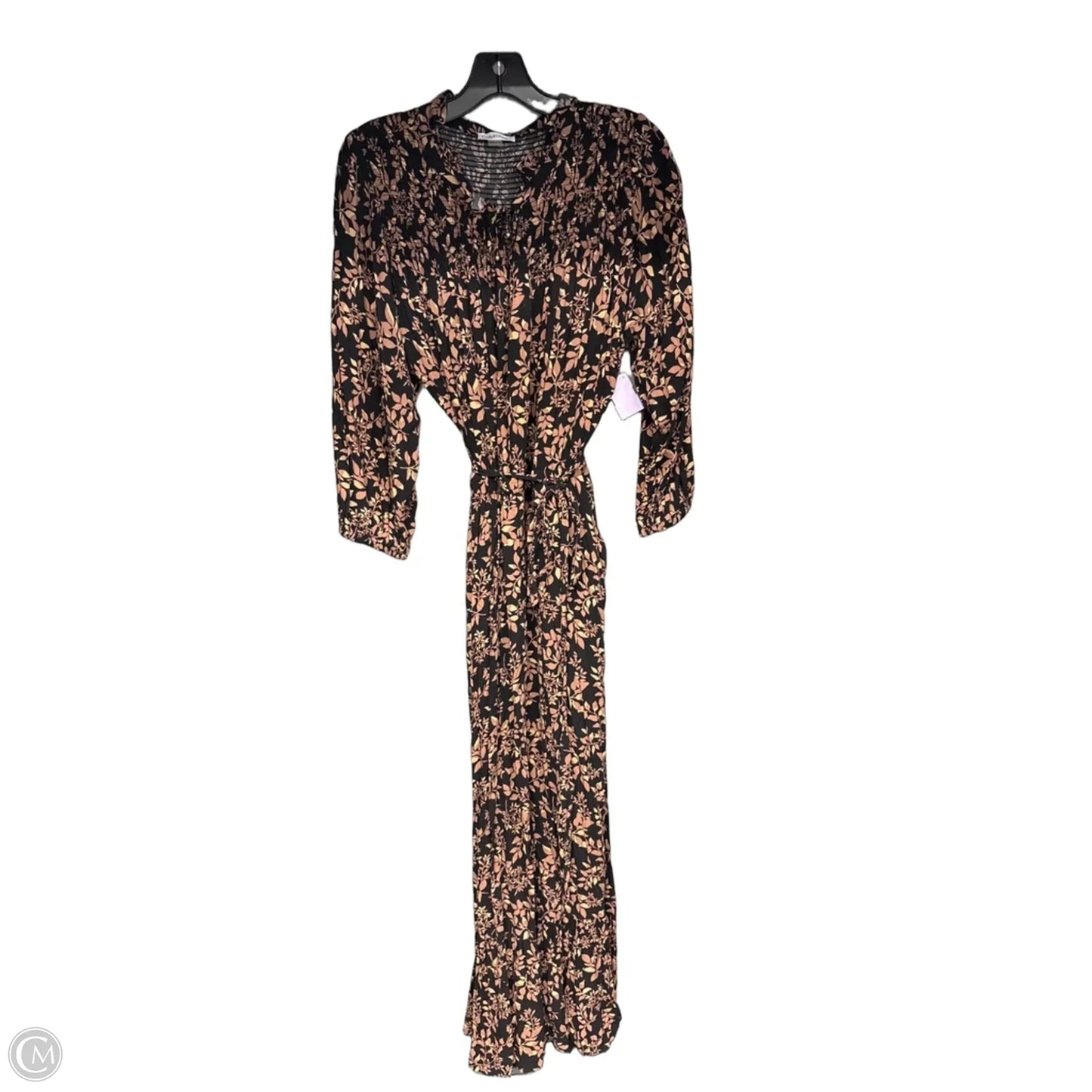 Dress Casual Maxi By Calvin Klein In Black & Brown, Size: 16