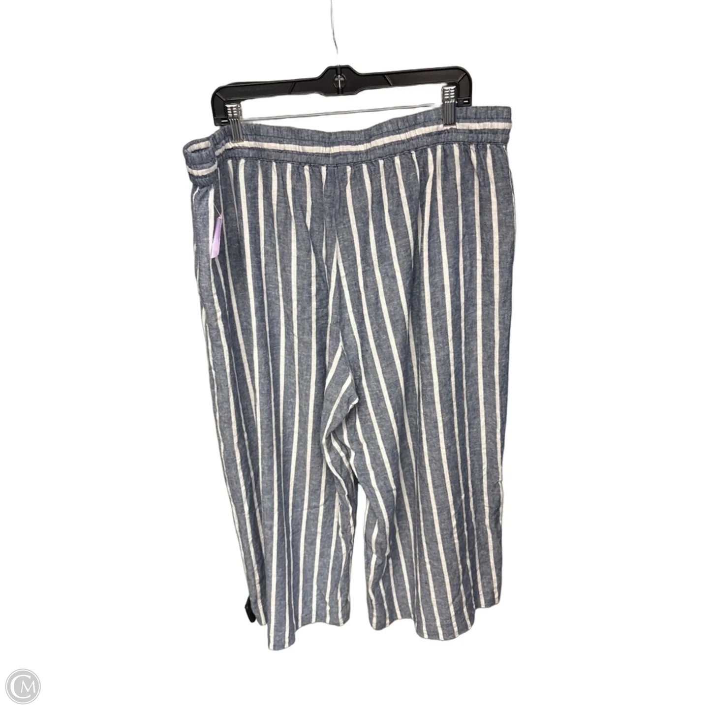 Pants Lounge By Chaps In Blue & White, Size: 1x