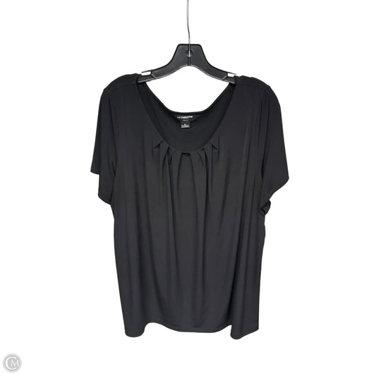 Top Short Sleeve By Liz Claiborne In Black, Size: 3x
