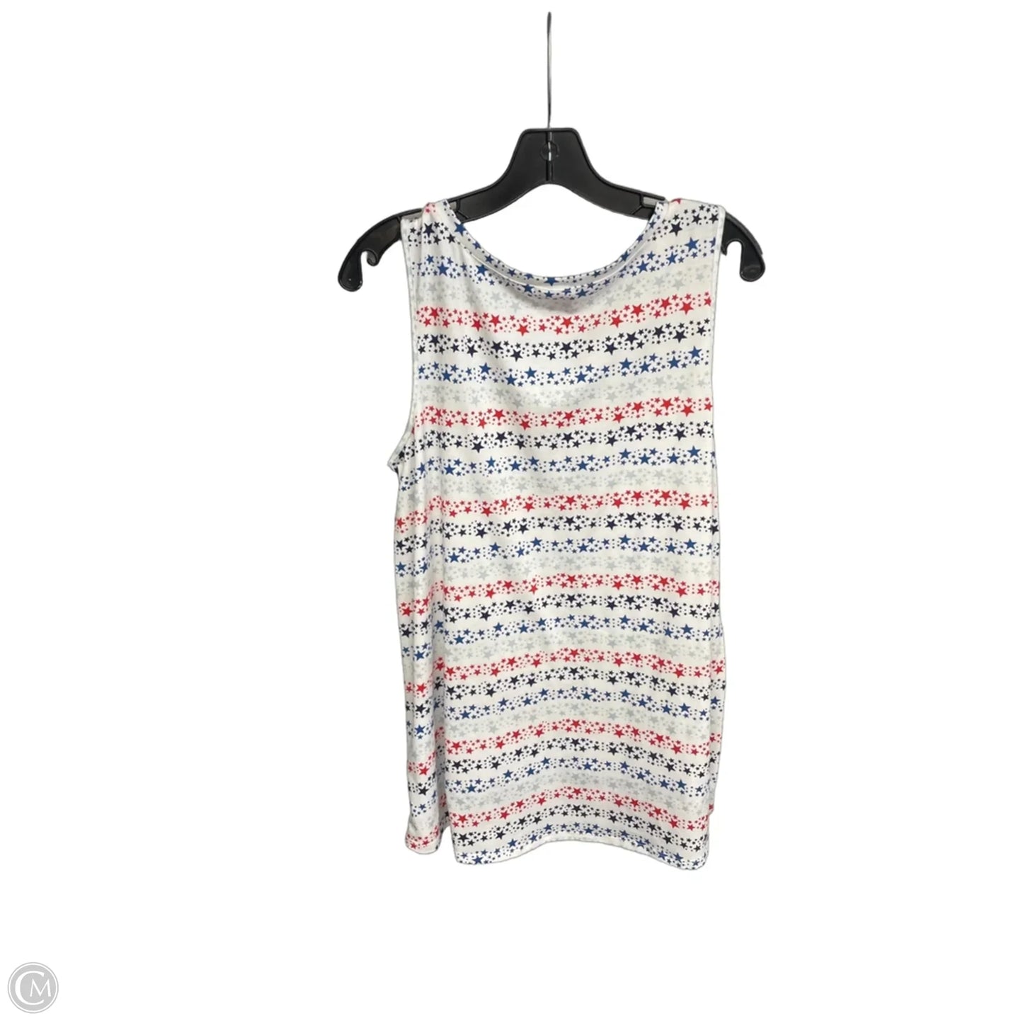 Top Sleeveless By Lularoe In Blue & Red & White, Size: M