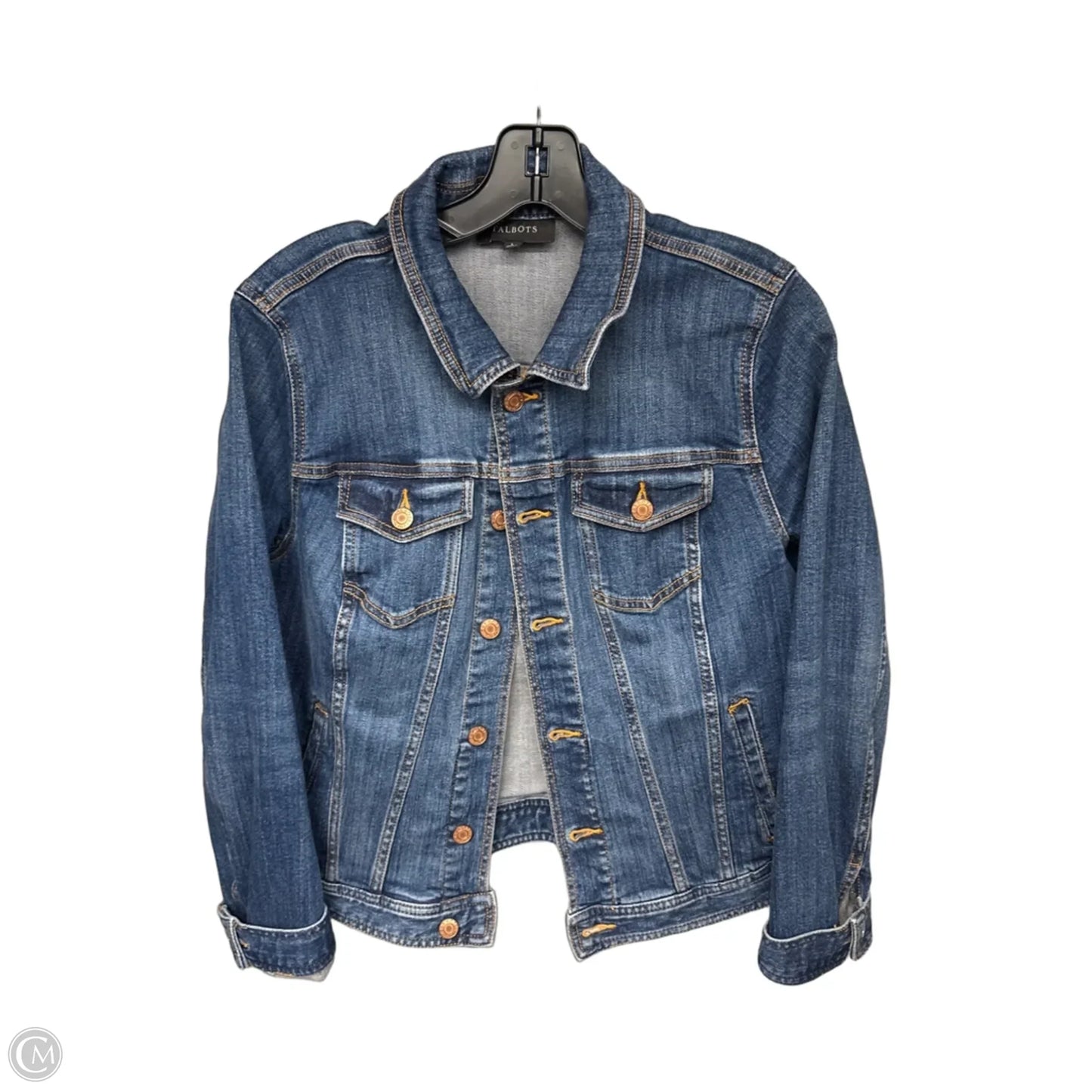 Jacket Denim By Talbots In Blue Denim, Size: L