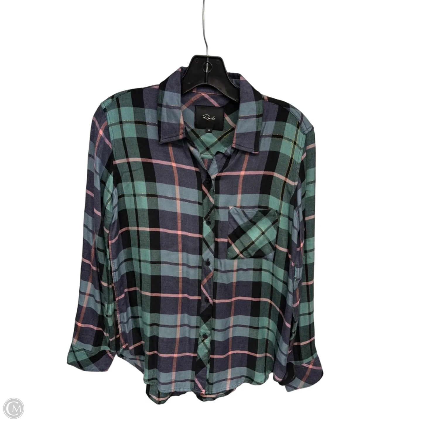 Top Long Sleeve By Rails In Blue & Purple, Size: Xs