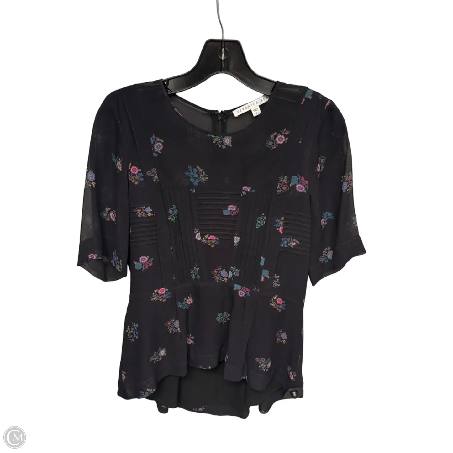Top Short Sleeve Designer By Veronica Beard In Floral Print, Size: 2