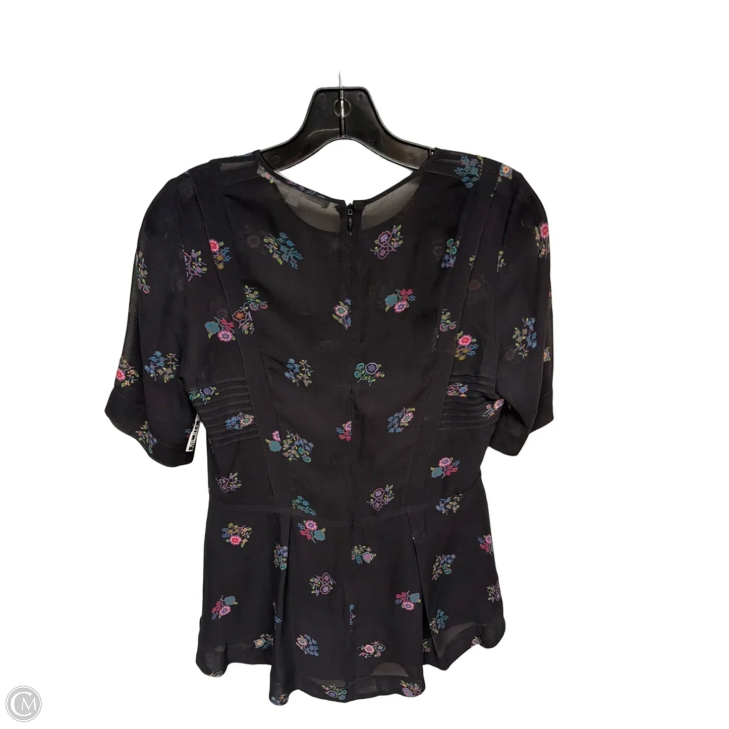 Top Short Sleeve Designer By Veronica Beard In Floral Print, Size: 2