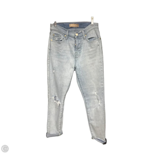 Jeans Straight By 7 For All Mankind In Blue Denim, Size: 0