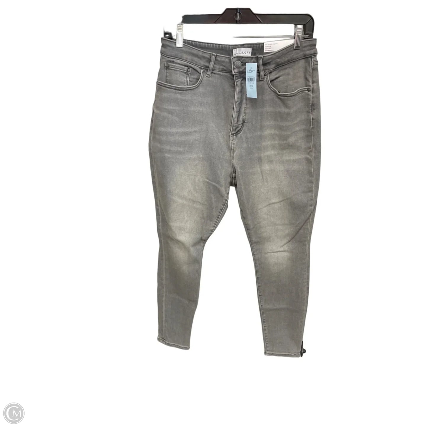 Jeans Skinny By Loft In Grey, Size: 12