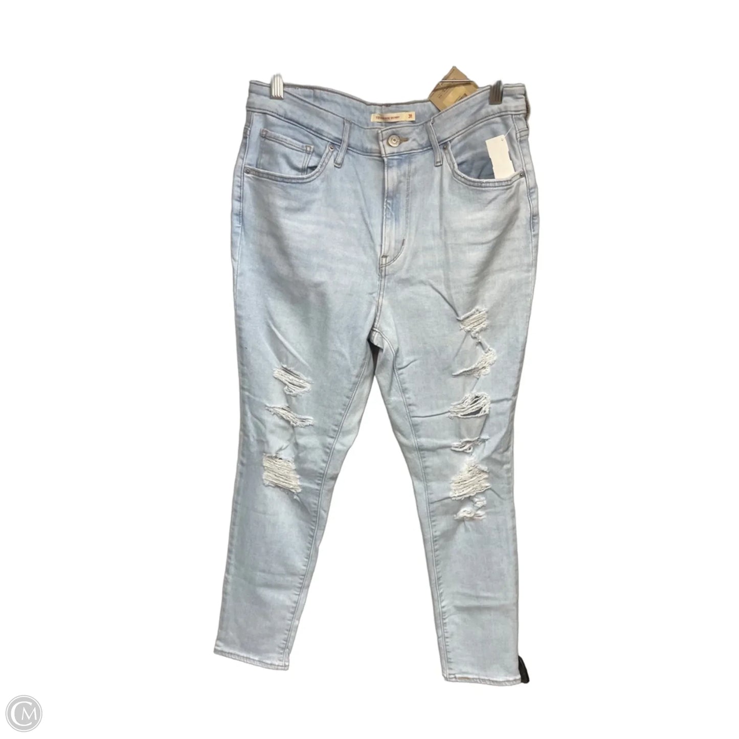 Jeans Skinny By Levis In Blue Denim, Size: 12