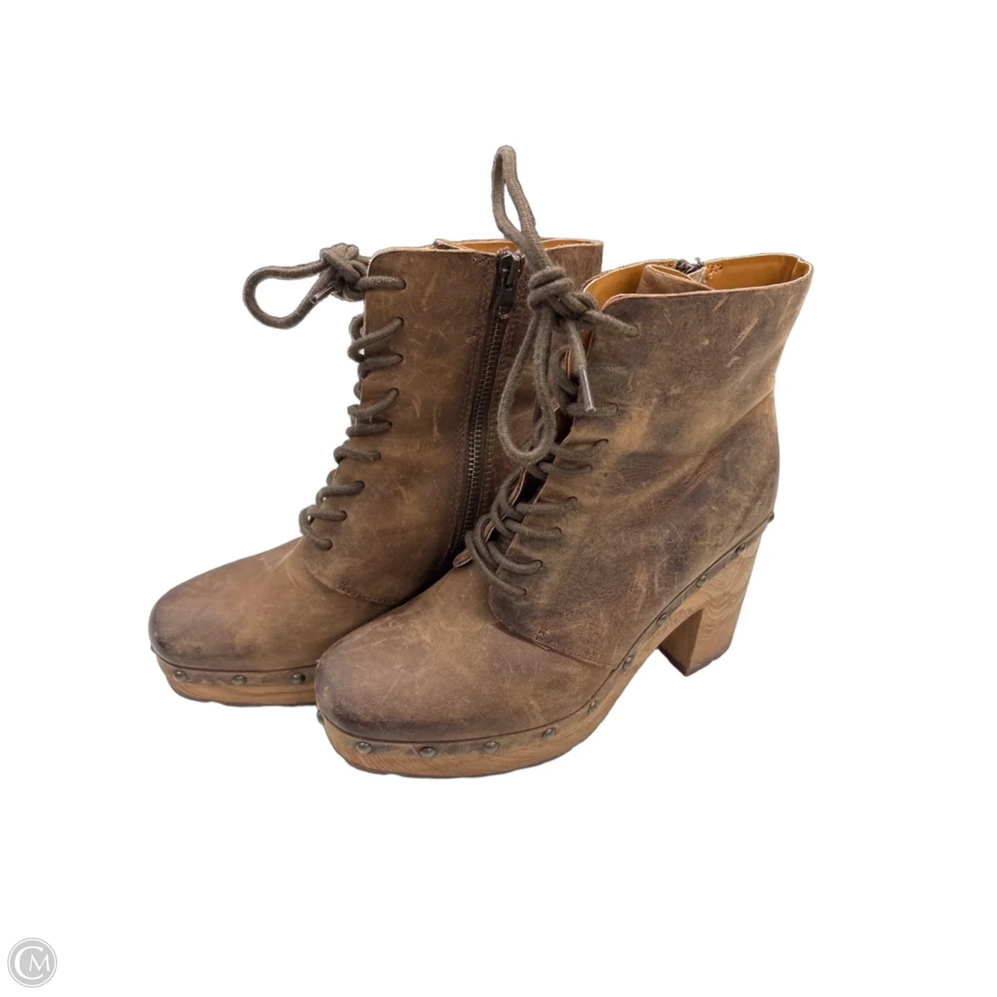 Boots Ankle Heels By Kork Ease In Brown, Size: 7