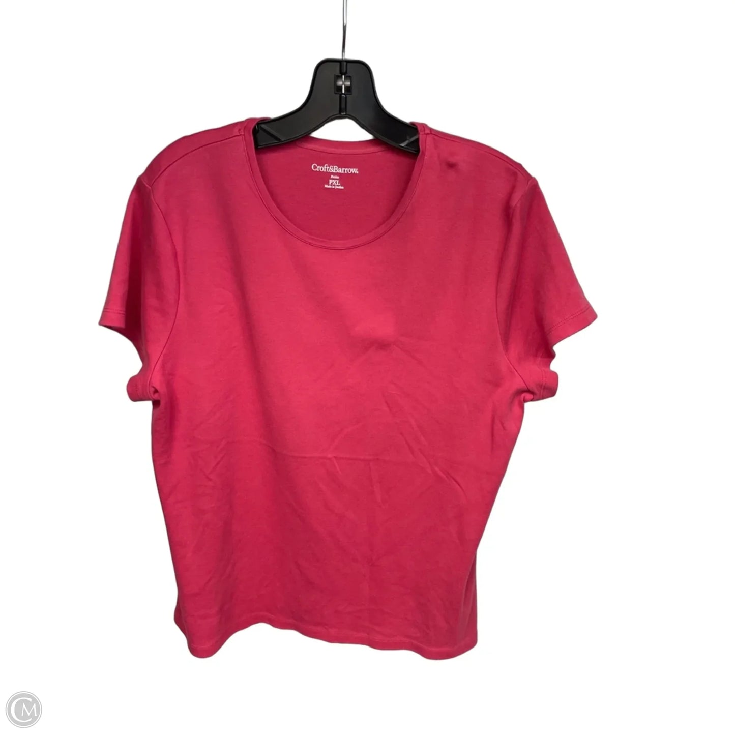 Top Short Sleeve By Croft And Barrow In Pink, Size: Xlp