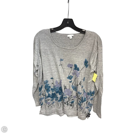 Top Long Sleeve By J. Jill In Grey, Size: M