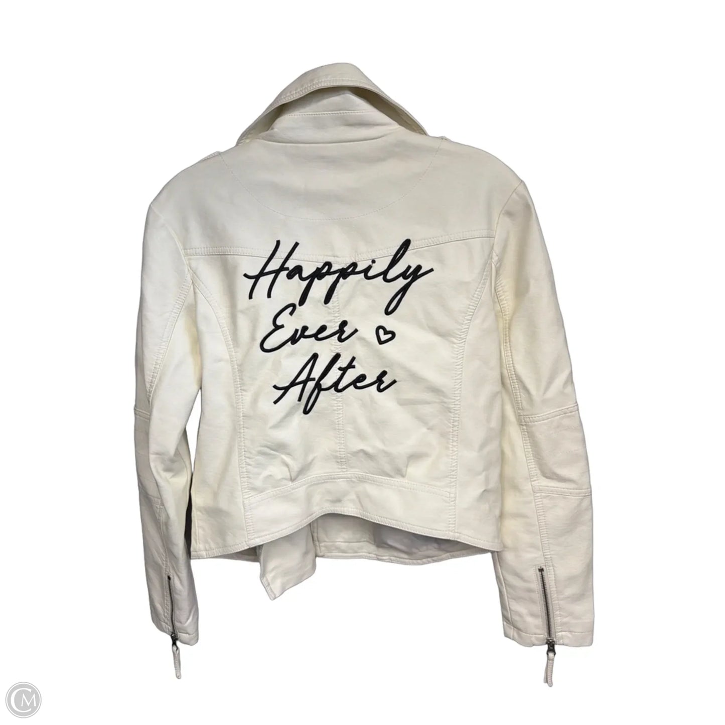 Jacket Moto By Cmc In Cream, Size: S