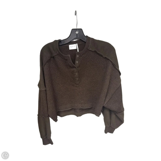Top Long Sleeve By Out From Under In Brown, Size: S