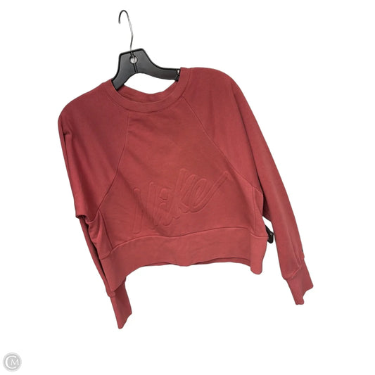 Sweatshirt Crewneck By Nike Apparel In Mauve, Size: S