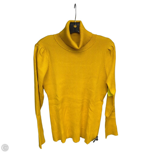 Top Long Sleeve By Dkny In Yellow, Size: Xl