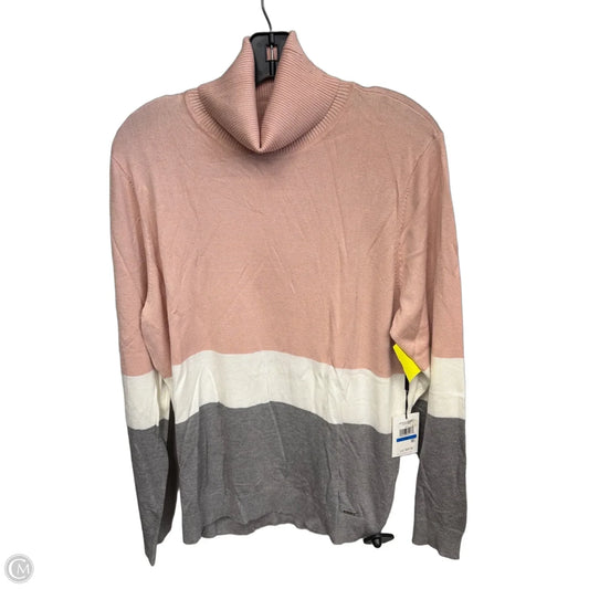 Top Long Sleeve By Calvin Klein In Pink, Size: Xl