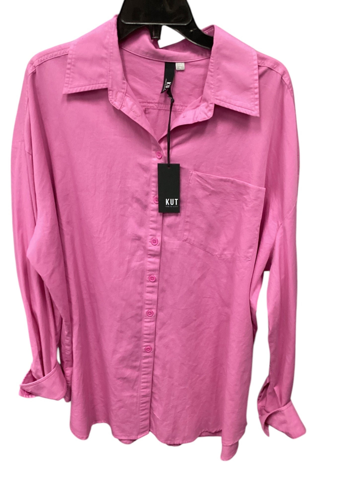 Top Long Sleeve By Kut In Pink, Size: Xl