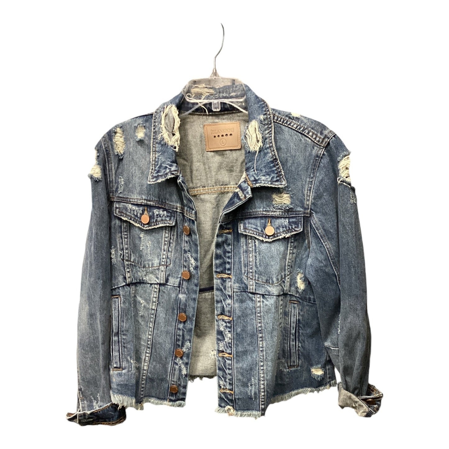 Jacket Denim By Blanknyc In Blue Denim, Size: L