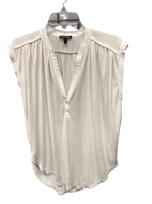 Top Sleeveless By Juicy Couture In Cream, Size: S