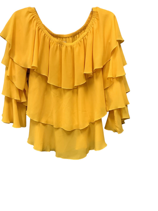 Yellow Top Long Sleeve Mumu, Size Xs