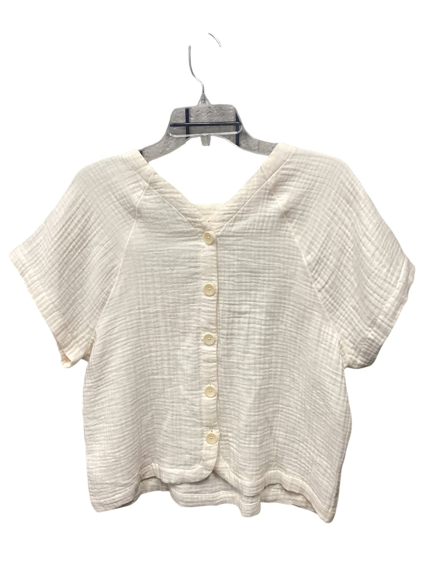 Top Short Sleeve By Madewell In Cream, Size: M