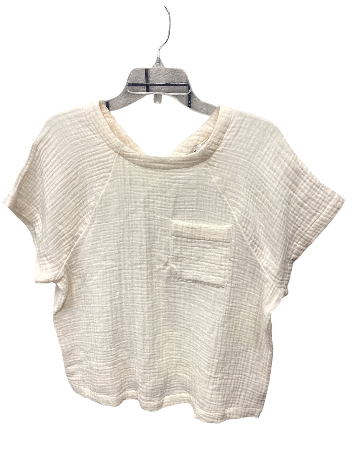 Top Short Sleeve By Madewell In Cream, Size: M