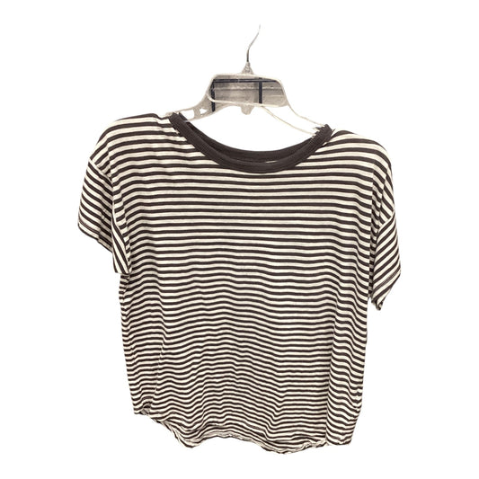 Top Short Sleeve By Madewell In Striped Pattern, Size: L