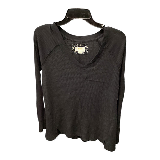 Top Long Sleeve By Maeve In Black, Size: S