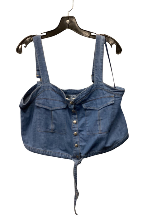 Top Sleeveless By We The Free In Blue Denim, Size: L