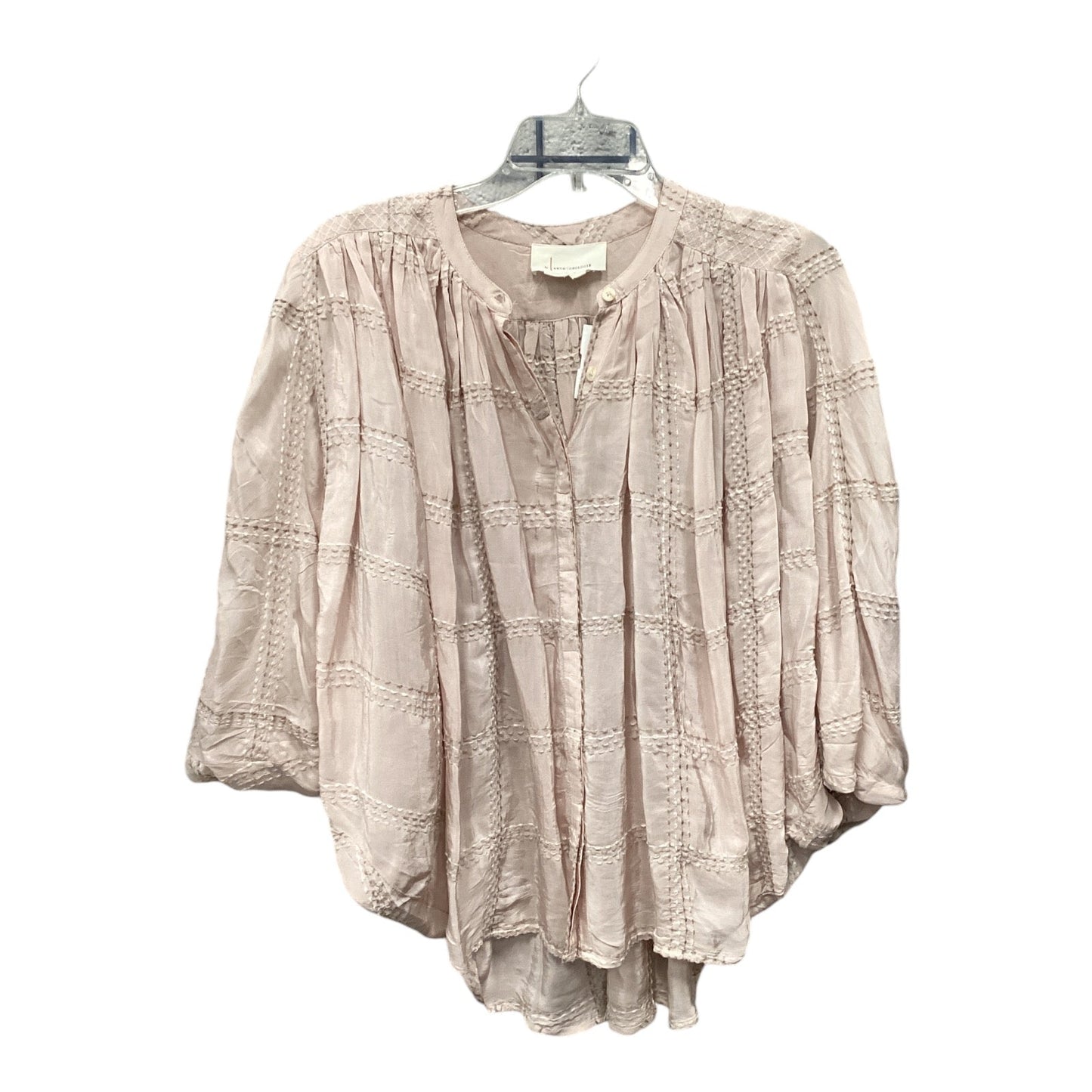 Blouse Long Sleeve By Anthropologie In Mauve, Size: Xs