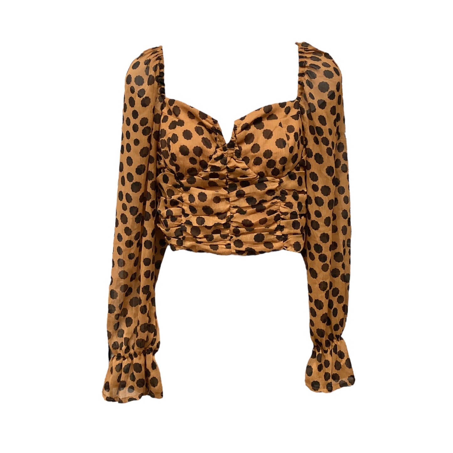 Top Long Sleeve By Free People In Animal Print, Size: Xs