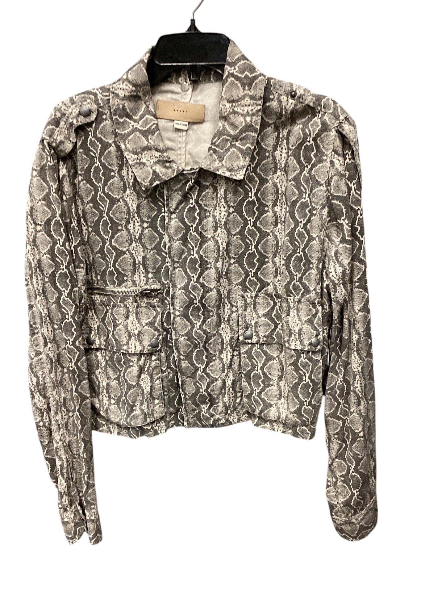 Jacket Shirt By Blanknyc In Snakeskin Print, Size: L