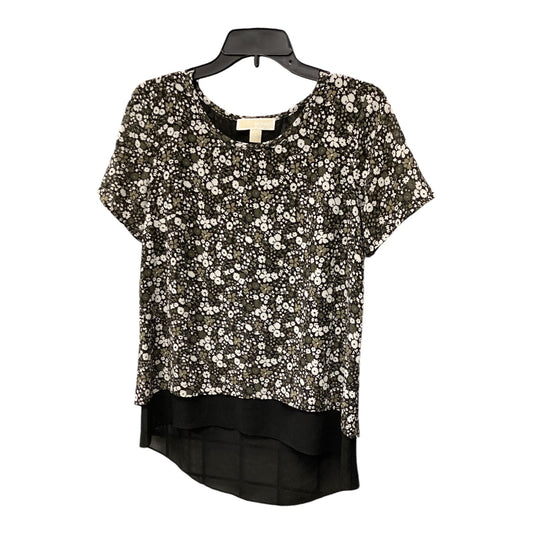 Top Short Sleeve By Michael By Michael Kors In Floral Print, Size: S