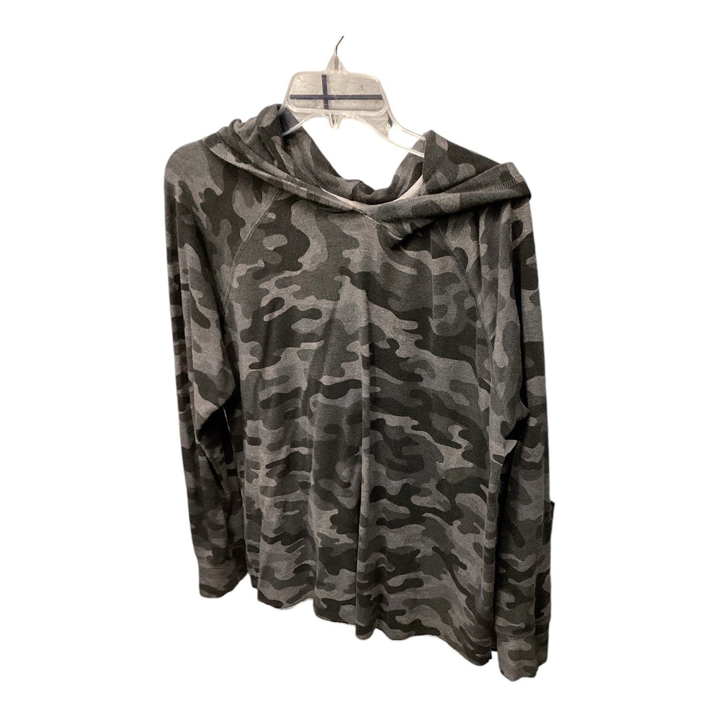 Sweatshirt Hoodie By Sundry In Camouflage Print, Size: L